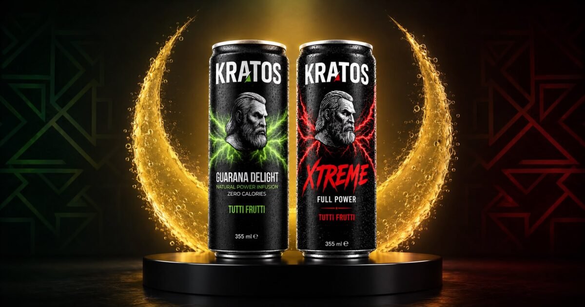 خياران من KRATOS بالسعودية: Guarana Delight خالٍ من السكر وXTREME